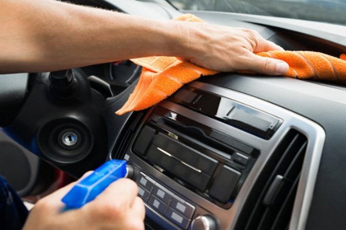 cleaning a car's interior