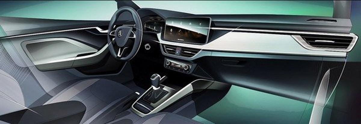 Skoda Scala's Interior Sketch Revealed, To Be Launch In 2019 In Europe