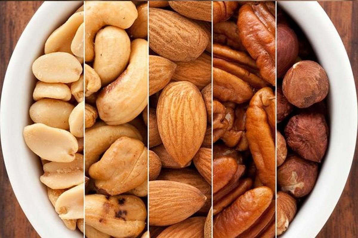 5 different nuts