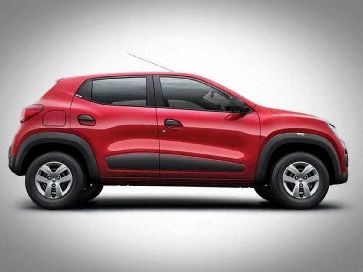 Renault Kwid red color side view