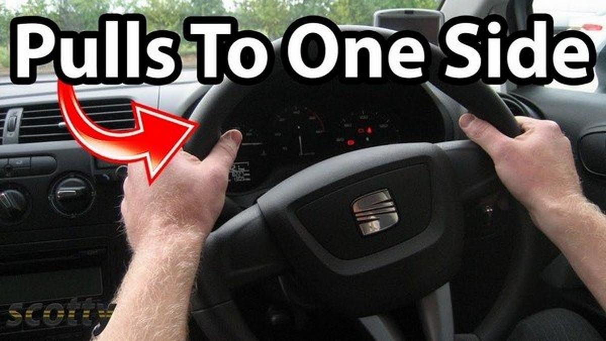the steering wheel pulls to one side
