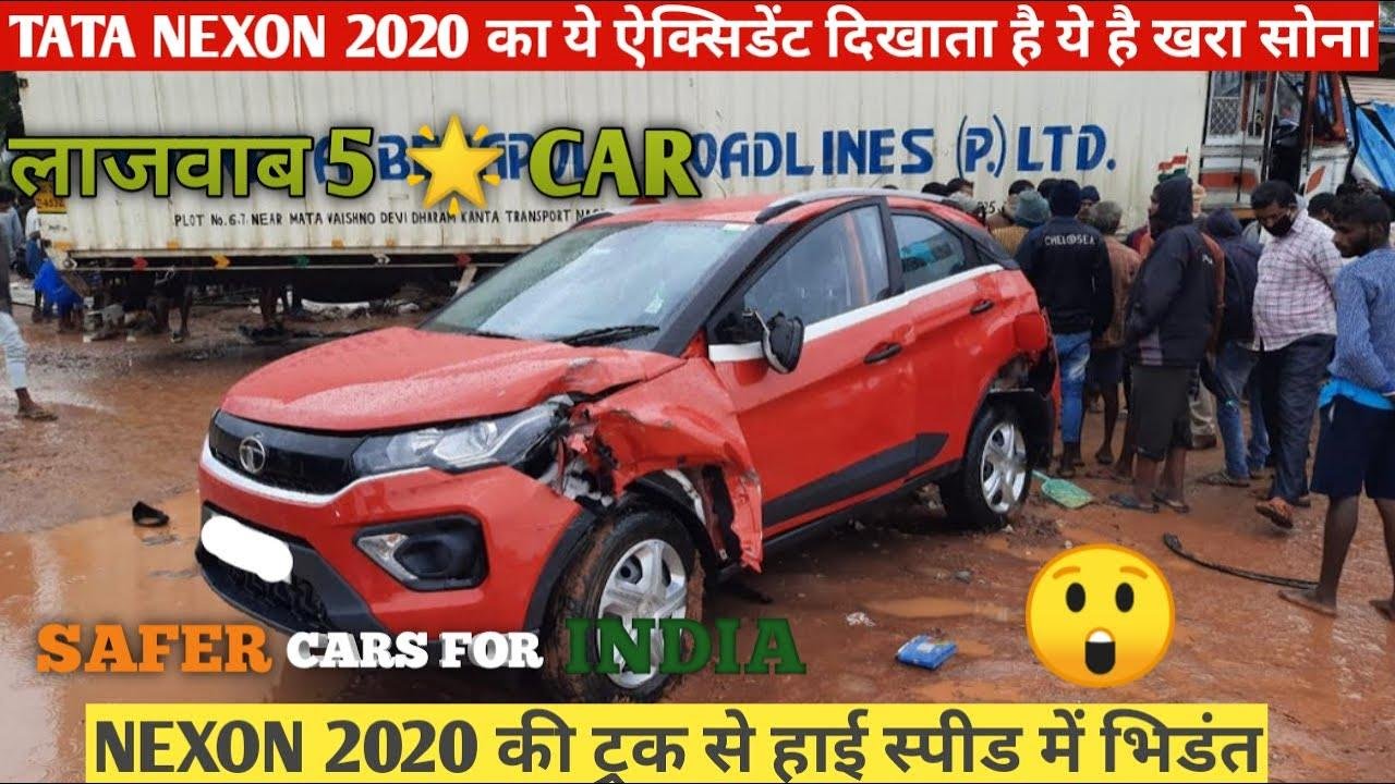 Tata Nexon Collides With A Truck, Keeps All Occupants Safe - VIDEO
