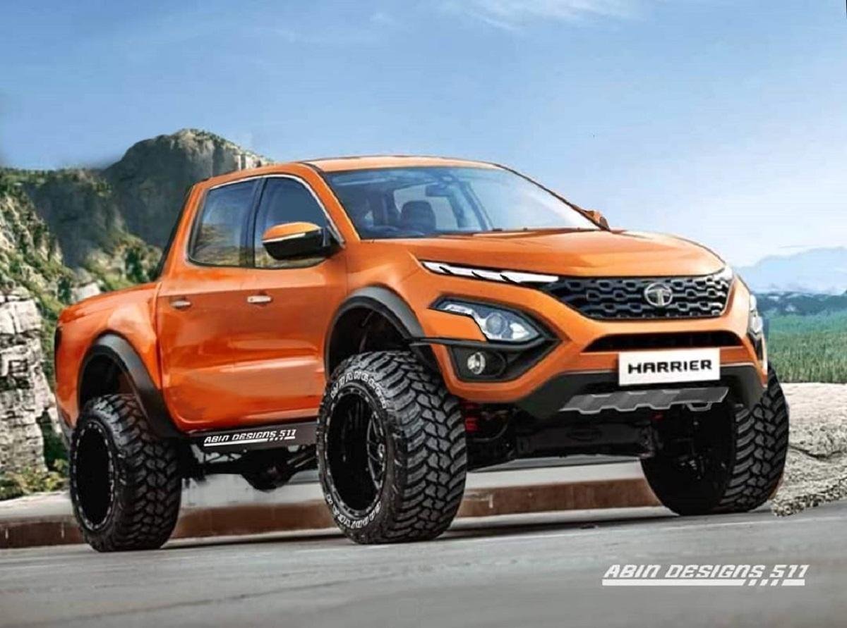 Tata Harrier Reimagined As A Pick-Up In Render, Looks Ready For The Mountains
