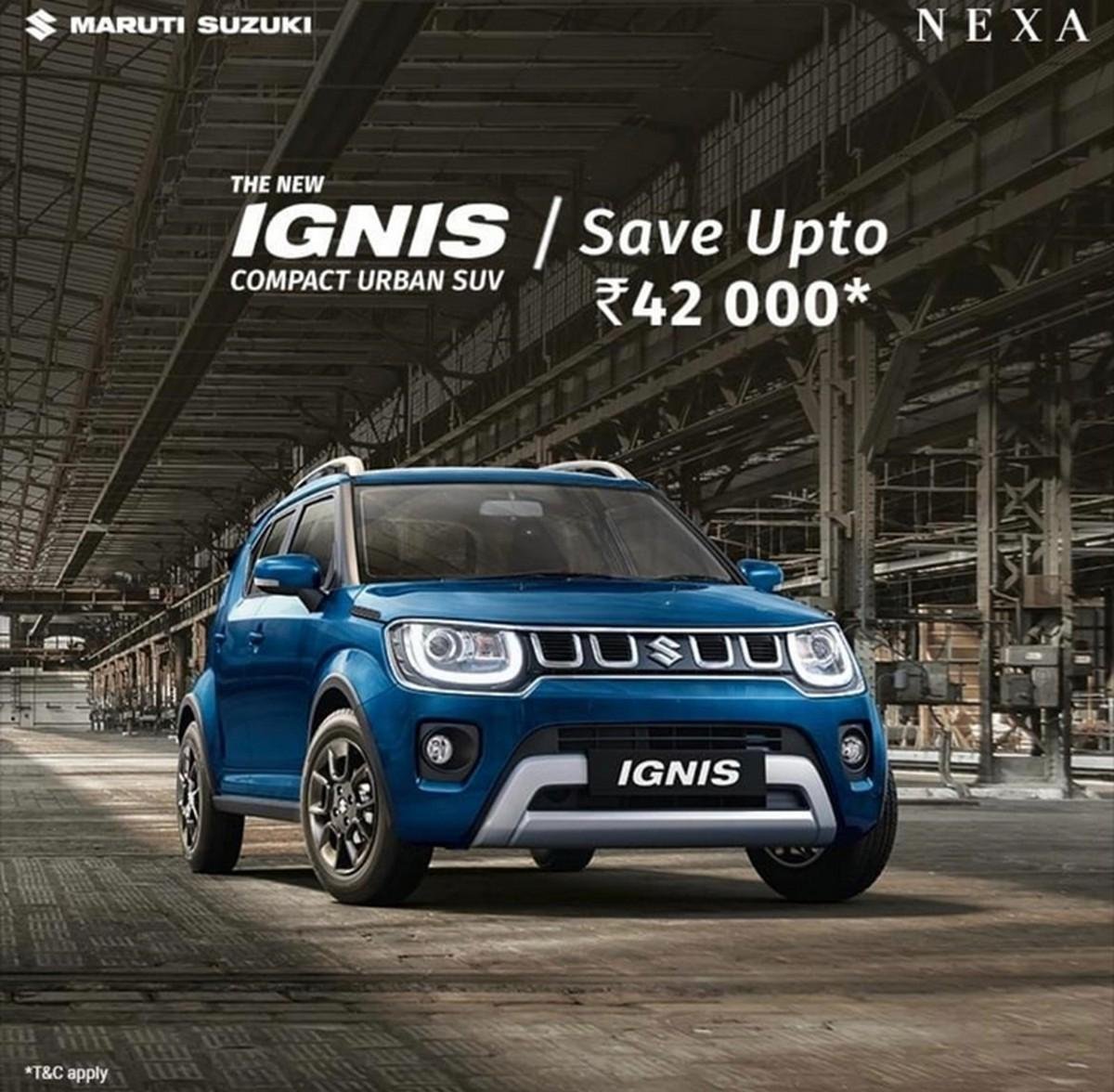 Maruti Ignis Discounts for March 2021 Include Benefits of Upto Rs 42,000