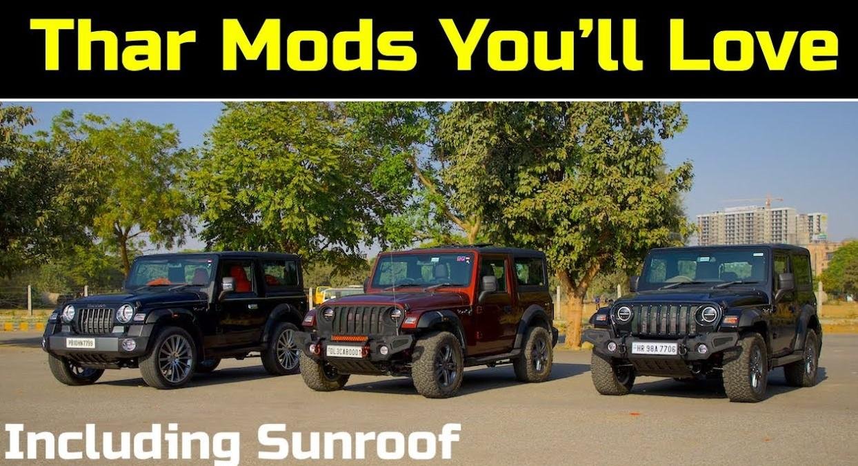 Check Out These 3 Modified New Mahindra Thars From Bimbra 4x4 - VIDEO