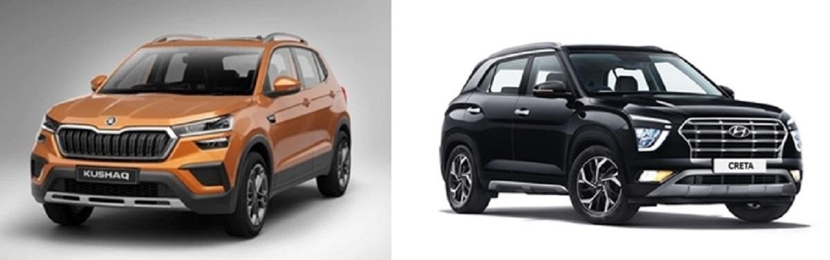 Here's A Detailed Comparison Of the New Skoda Kushaq Vs The Hyundai Creta