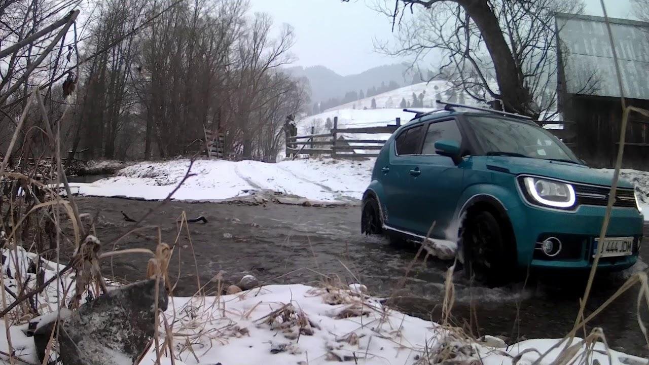Check Out This Maruti Suzuki Ignis Crossing A River In Snowy Romania