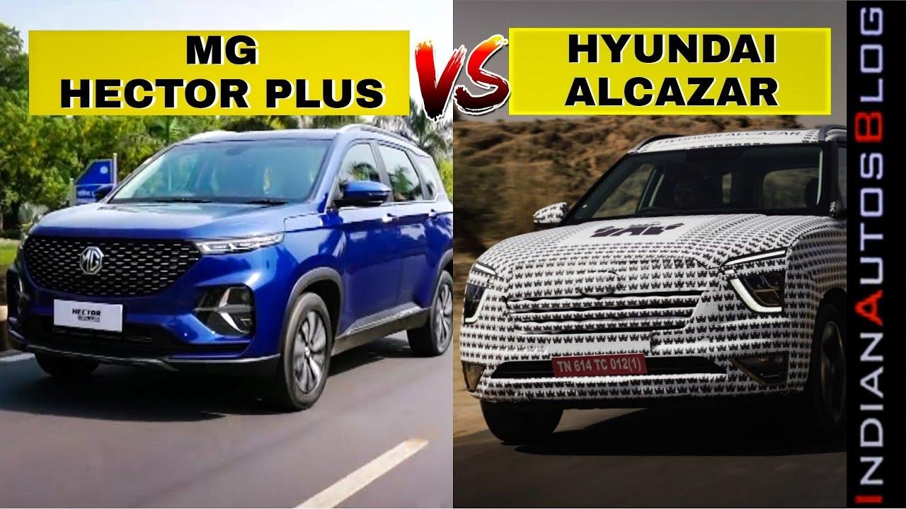 Here's How The New Hyundai Alcazar Fares Against The MG Hector Plus - VIDEO