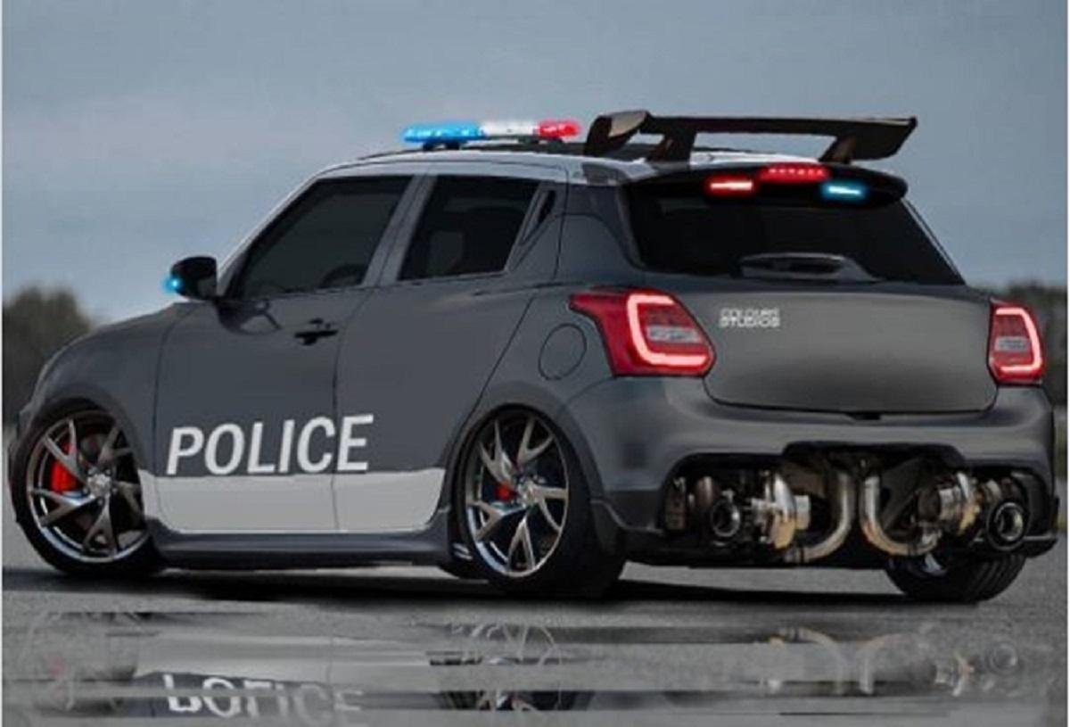 Here's A Maruti Swift Re-Imagined As A Cop Car