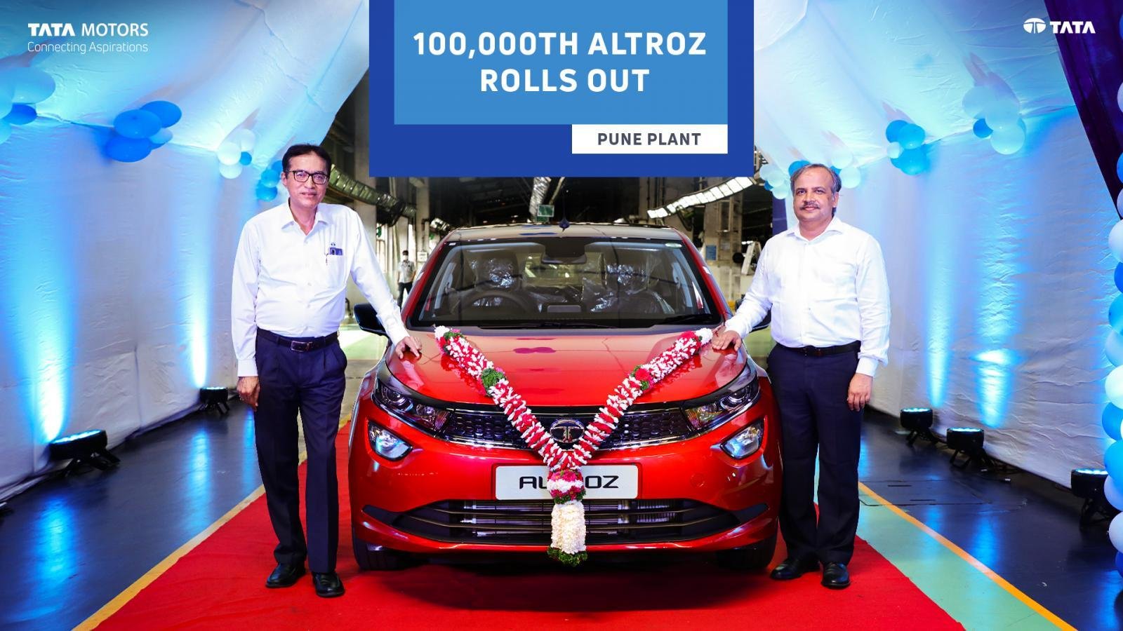 Tata Motors Rolls Out 100,000th Altroz from its Pune Plant