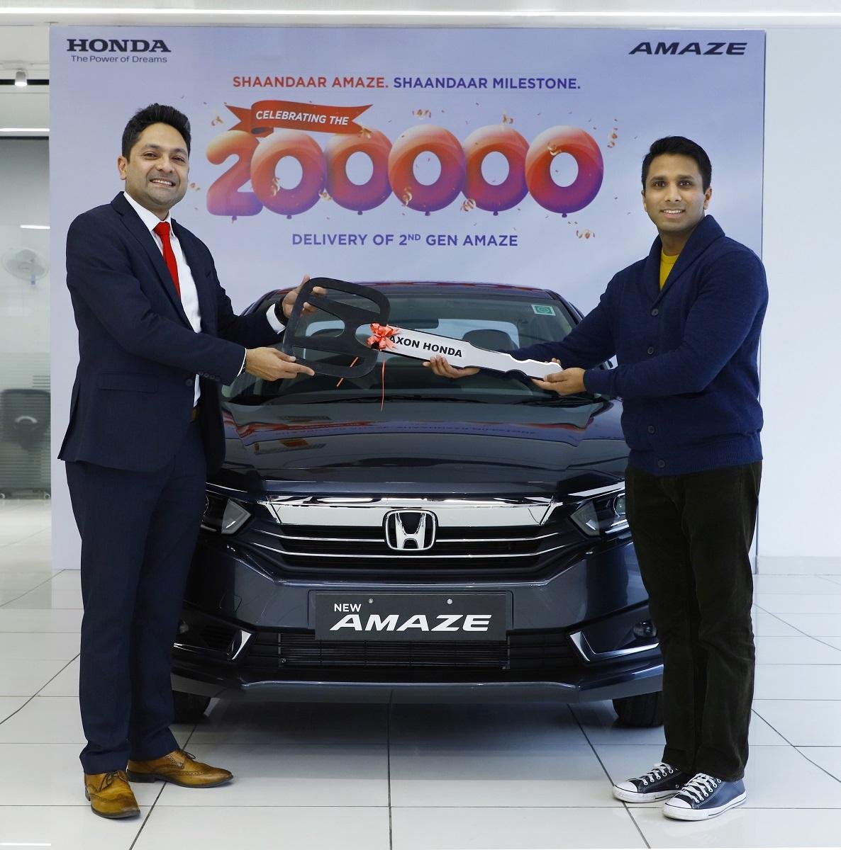 2nd-gen Honda Amaze Achieves 2 Lakh Sales Mark