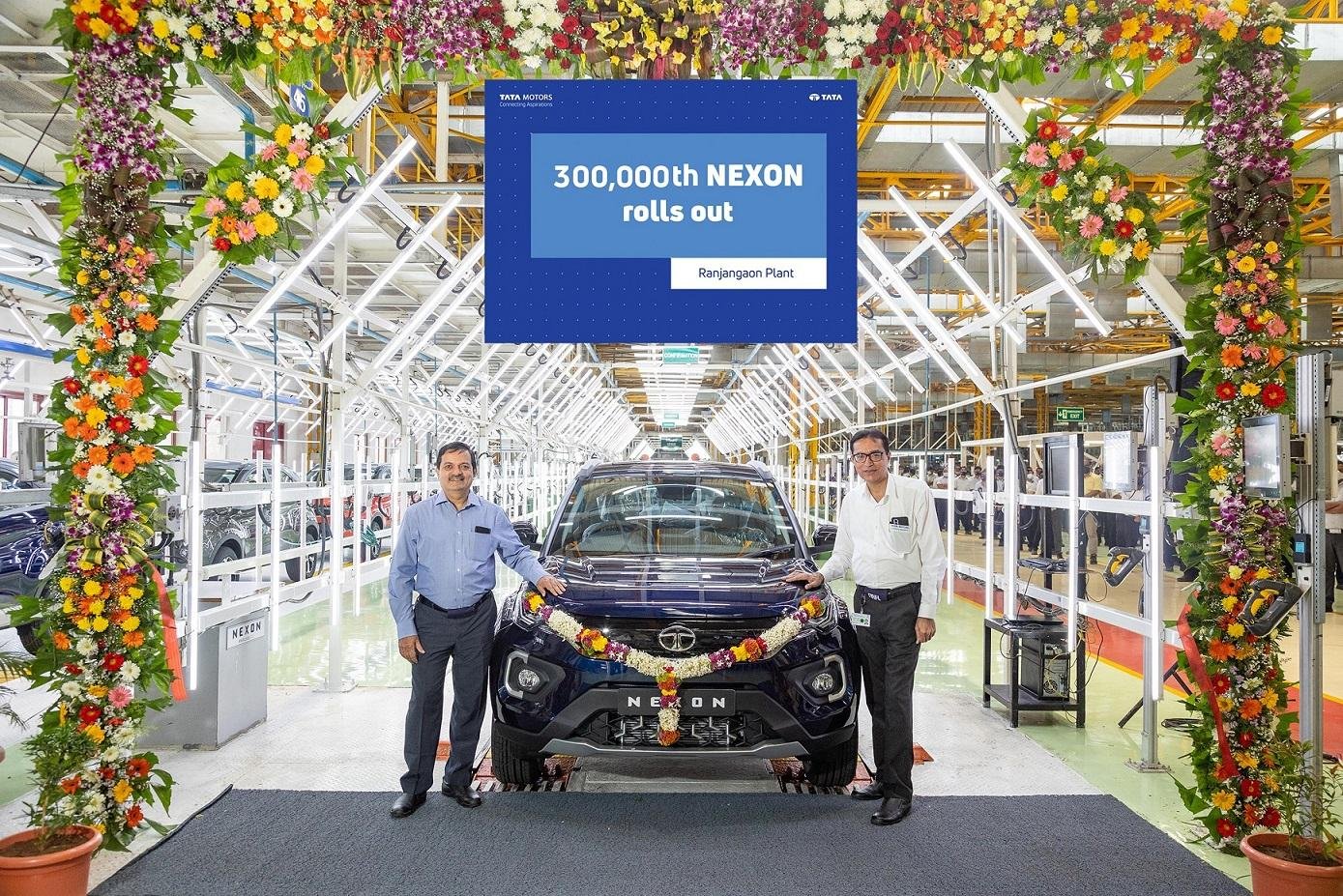 Tata Motors Rolls Out 3,00,000th Unit of the Nexon from Ranjangaon Facility