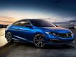 2019 Indian Honda Civic blue colour angular look from back to front