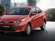 Toyota Yaris red color front look outdoor
