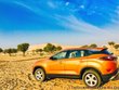 2019 Tata Harrier orange side profile