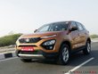 2019 Tata Harrier orange front angle in action