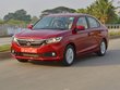 2018 Honda Amaze red front angle in action