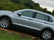 2017 Volkswagen Tiguan silver side profile slope climb