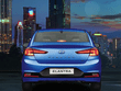 Hyundai elantra review blue rear view