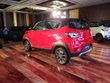 Mahindra KUV100 NXT red rear angle