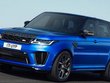 Range Rove Sport blue front three quarters