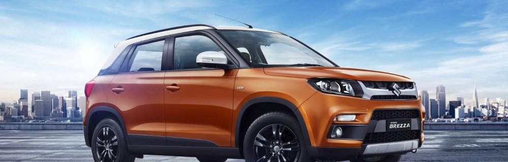 Maruti Suzuki Vitara Brezza 2018 body look orange colour