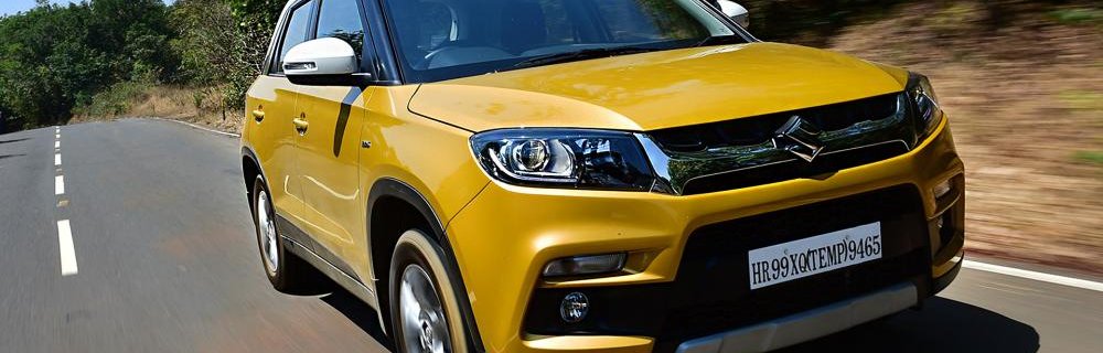 Maruti Suzuki Vitara Brezza 2018 front look yellow colour