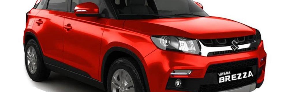 Maruti Suzuki Vitara Brezza 2018 red colour