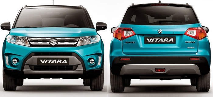 Maruti Suzuki Vitara Brezza 2018 front and rear look blue colour