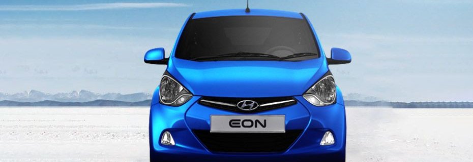Hyundai Eon 2018 exterior front view blue colour