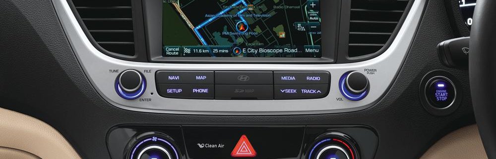 Hyundai Verna 2018 display 