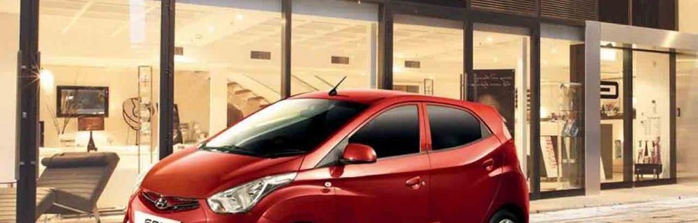 Hyundai Eon 2018 exterior front view red colour