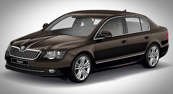 skoda superb 2019 India exterior brown colour