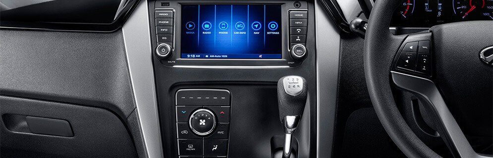 Mahindra KUV100 Interior centre console 