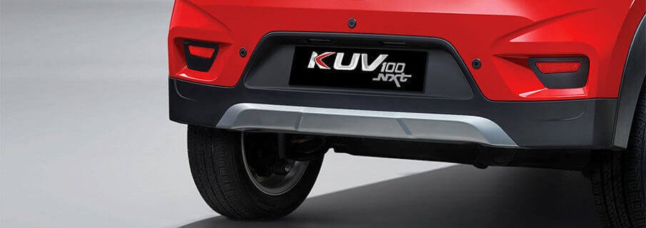 Mahindra KUV100 Exterior rear bumper red color