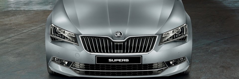 skoda superb 2019 India front look silver color