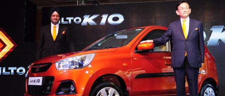 2019 Maruti Alto K10 tango orange side profile angle