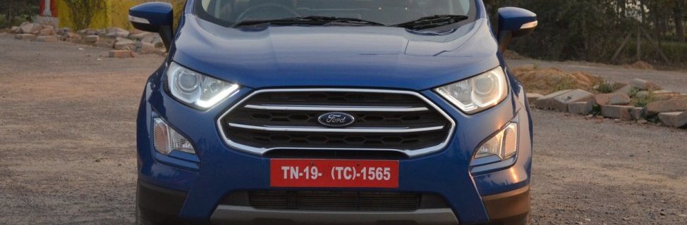 2017 Ford EcoSport petrol AT blue front