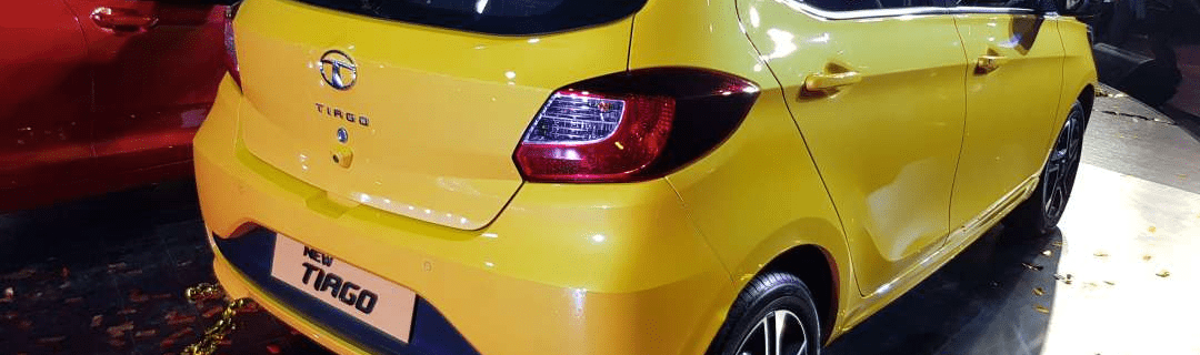 2020 tata tiago rear three quarters