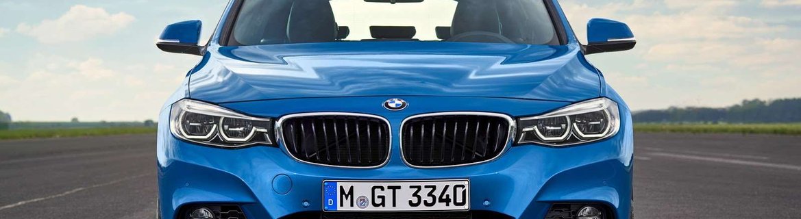 BMW 3 Series GT blue front