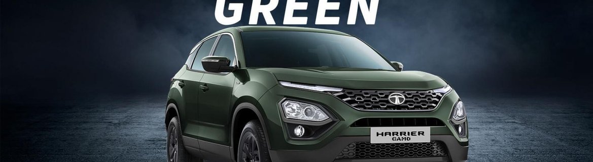 2021 Tata Harrier camo green