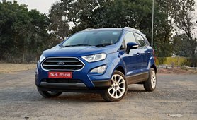 2017 Ford EcoSport petrol AT blue front angle