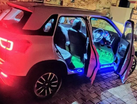 This Mildly Modified 2020 Maruti Vitara Brezza Comes With an Interior Ambient Lighting Package