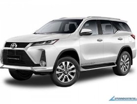 Rendering Of Toyota Fortuner Facelift Based On 2021 Harrier