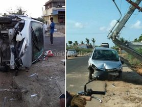 Tata Tiago (4-star NCAP) Rolls Over in a MASSIVE Accident, Keeps Occupants Safe