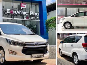 Here’s A Toyota Innova Crysta With Ceramics Coating- All Benefits Explained