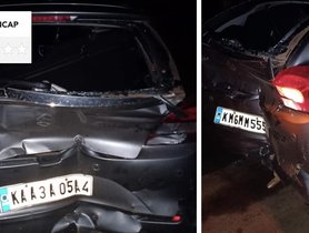 Maruti Baleno (2-star NCAP) Hit by Fully-loaded Tata Ace, All Safe