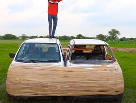 Two Maruti Wagon R Cars Taped Together and Driven!