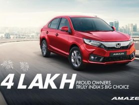 Honda Amaze Speeds Past the 4 Lakh Sales Milestone