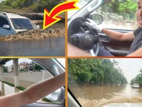 Watch Toyota Fortuner Swimming Past a Stuck Audi Q3